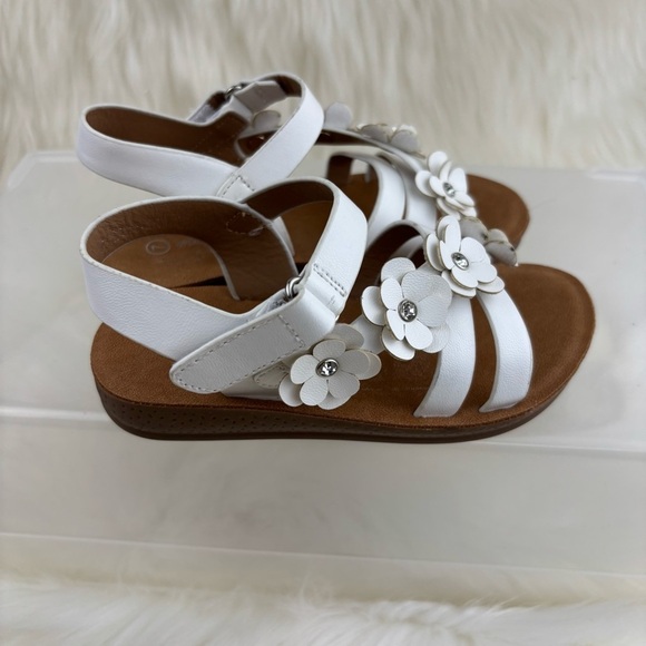 Mini Moda  White Floral Kids Sandals size 7 kids - Picture 2 of 7